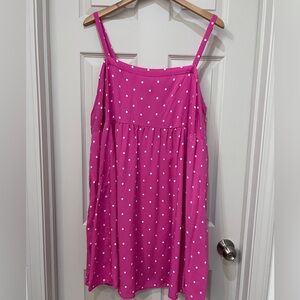 Torrid Pink and White Polka Dot Dress